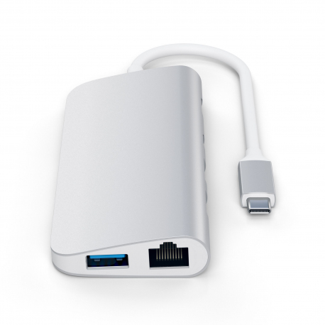 HUB MULTIMEDIA USB-C ARGENT