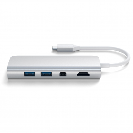 HUB MULTIMEDIA USB-C ARGENT