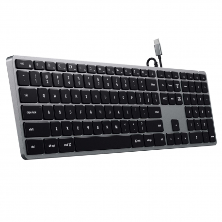 CLAVIER SLIM W3 FILAIRE USB-C QWERTY - SPACE GRAY