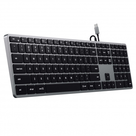 CLAVIER SLIM W3 FILAIRE USB-C QWERTY - SPACE GRAY