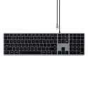 Clavier Slim W3 filaire USB-C QWERTY - Gris Sidéral