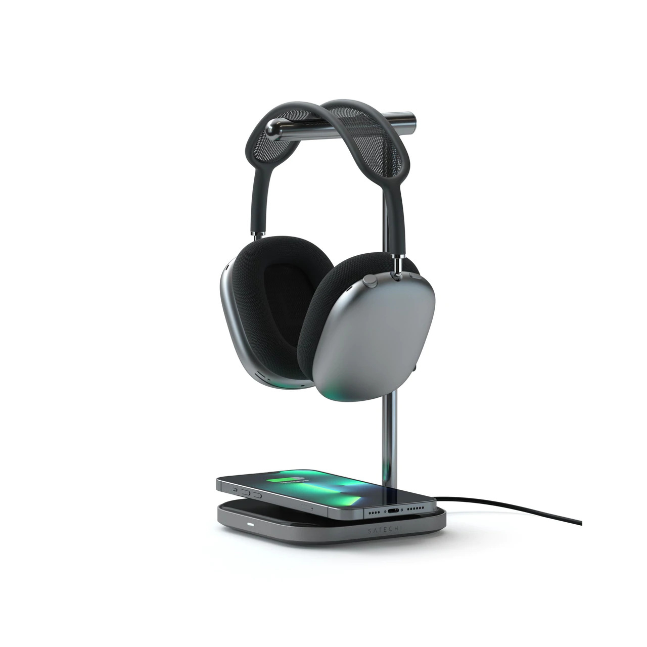 Support Casque Audio Satechi avec Chargeur sans Fil 