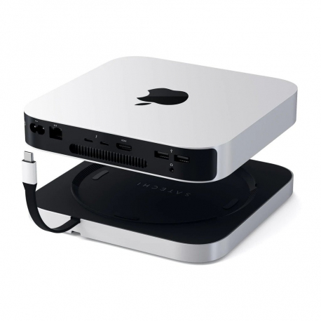 STAND & HUB MAC MINI AVEC SSD ENCLOSURE SILVER