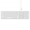 CLAVIER ALU FILAIRE QWERTY ARGENT