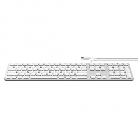 CLAVIER ALU FILAIRE QWERTY ARGENT