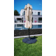 Parasol ovale DEPORWIDE 3 TETES couleur ECRU