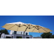 Parasol ovale DEPORWIDE 3 TETES couleur ECRU