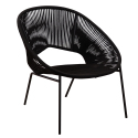 Fauteuil LUNE DE JARDIN Black - Cordes polyester - Dimensions : 68 x 69 x 74 cm