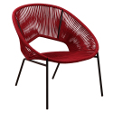 Fauteuil LUNE DE JARDIN Red - Cordes polyester - Dimensions : 68 x 69 x 74 cm"