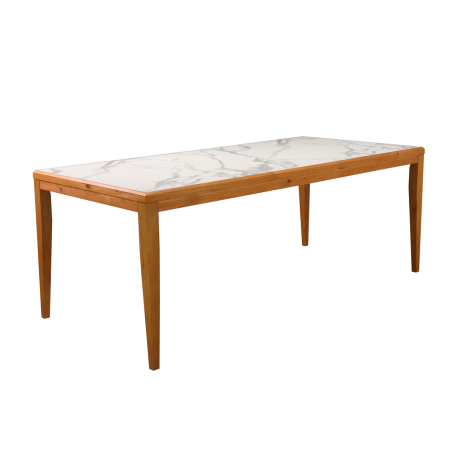 Table de Jardin BOIZALI en bois Acacia 100% FSC - Plateau Trivanite : Dimensions : 193 x 93 x 74 cm