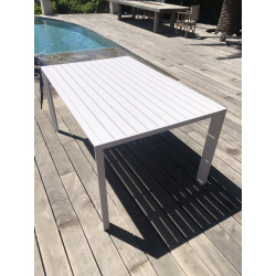 Table ''MANUELA'' ALU / ALU  rectangulaire / carrée extensible