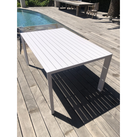 Table ''MANUELA'' ALU / ALU  rectangulaire / carrée extensible