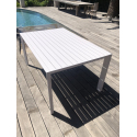 Table ''MANUELA'' ALU / ALU  rectangulaire / carrée extensible