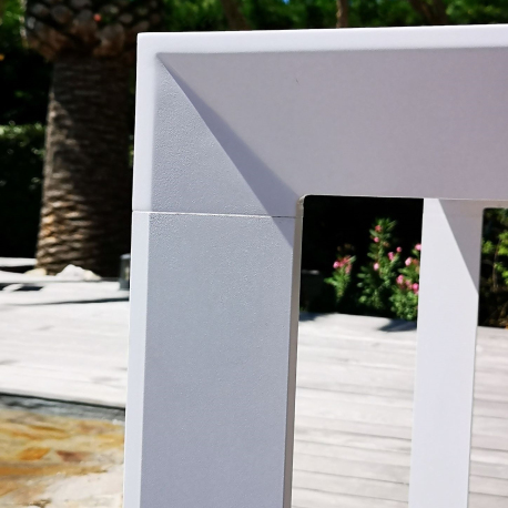Table ''MANUELA'' ALU / ALU  rectangulaire / carrée extensible