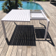Table ''MANUELA'' ALU / ALU  rectangulaire / carrée extensible