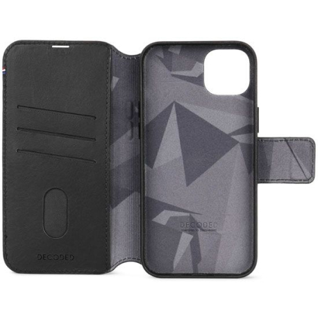 Detachable Leather MagSafe Folio for iPhone 15 Pro Max - Black