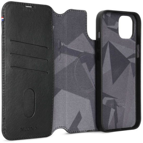 Detachable Leather MagSafe Folio for iPhone 15 Pro Max - Black
