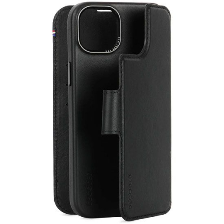 Detachable Leather MagSafe Folio for iPhone 15 Pro Max - Black