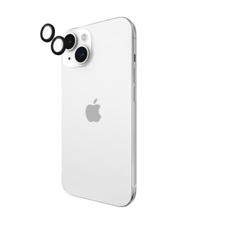 Aluminium Ring Camera Protector for iPhone 15/15 Plus Black